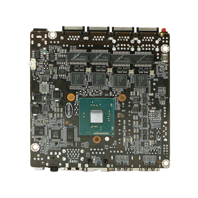 PCB 100 x 100 mm Mini carte mère 4 Lan Thin Client J3160 carte mère NUC avec port 2hd