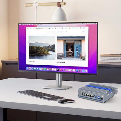 PC de bureau industriel sans ventilateur 12e génération I5 I7 avec double affichage DP