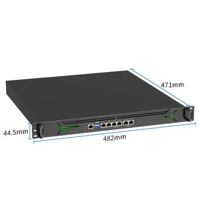 Appareil de sécurité rackmount Intel Core 1U 19 pouces avec débit VPN de 2 Gbps